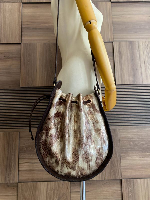 Brown Round, Genuine Leather, Handmade Shoulder Bag1