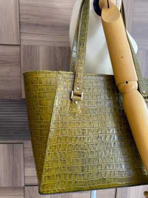 Crocan Leather Green, Handmade, Genuine Leather Shoulder Bag3