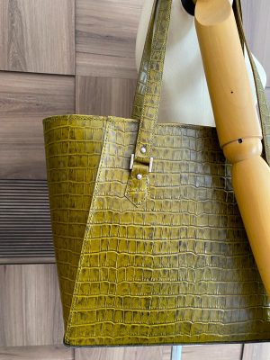 Crocan Leather Green, Handmade, Genuine Leather Shoulder Bag5