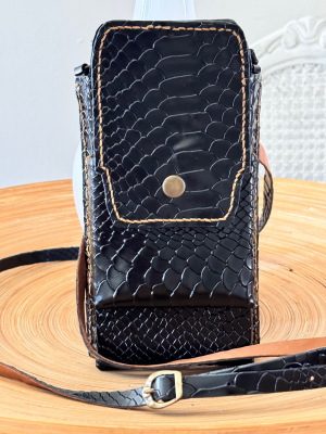 Mini Pouch Leather Crossbody Phone Bag, Handcrafted