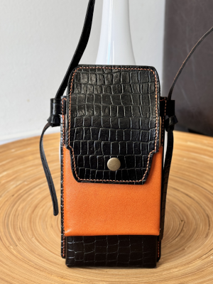 Mini Pouch Leather Crossbody Phone Bag, Handcrafted