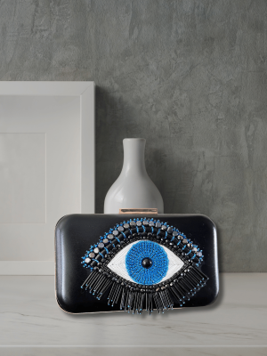 Handmade, Hand-embroidered Portfolio Bag Black