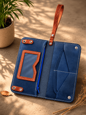 Handmade Genuine Leather Long Wallet – Slim Minimal Unisex Wallet2