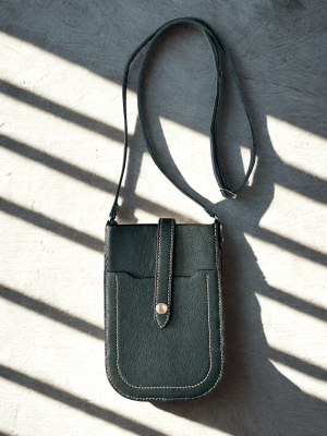 Handmade Genuine Leather Crossbody Phone Bag