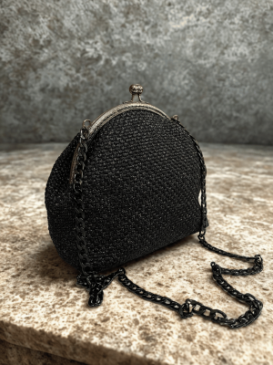 Handcrafted Crochet Evening Bag – Elegant Chain Strap for Day-to-Night Style