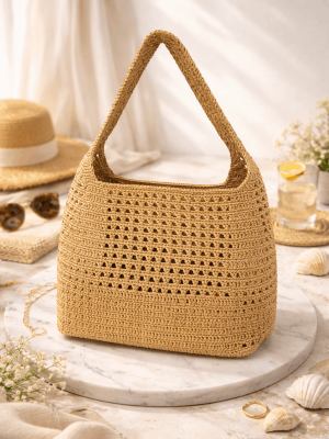 Bohemian Handmade Crochet Shoulder Bag for Women3 (1)